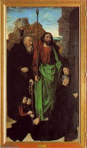 Portinari - Sts. Anthony And Thomas With Tommaso Portinari — Hugo Van Der Goes