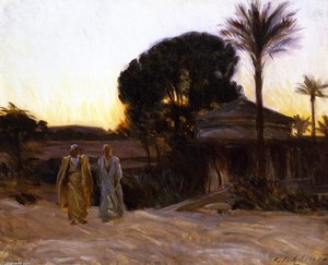 Sunset At Cairo — John Singer Sargent, Impressionism