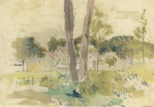 New England Village — Julian Alden Weir, Impressionism