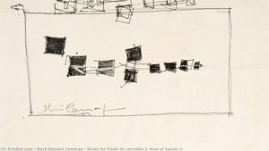 Study For Fiada De Carretéis 2 (row Of Spools 2) — Iberê Bassani Camargo