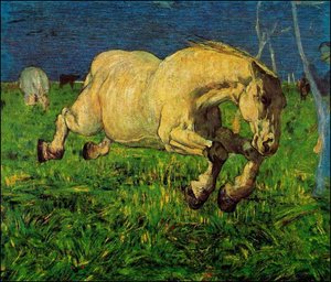 Cavallo Al Galoppo (also Known As Running Horse) — Giovanni Segantini, Post-impressionism