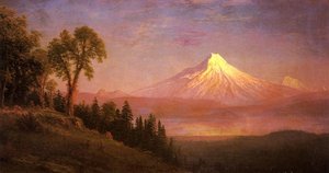 Mount St. Helens, Columbia River, Oregon — Albert Bierstadt