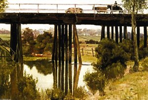 Winter Morning After Rain, Gardiner's Creek — Thomas William Roberts