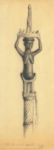 Ethnographic Drawing - Ceremonial Staff — Fernando Barbedo Galhano
