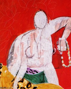 Jeune Femme Au Collier De Perles Huile Sur Toile Collection Particulière — Henri Matisse