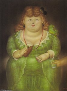 Femme Au Perroquet - (02) — Fernando Botero