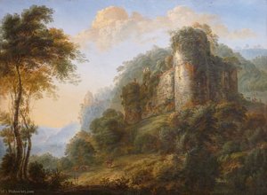 Landscape with castle ruins
