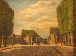 La Grille Du Boulevard Du Roi — Baudran Auguste Alexandre