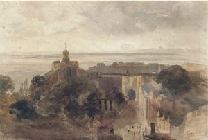 Lincoln Castle From The Cathedral Looking West Towards The Trent Valley, Lincoln — Peter De Wint