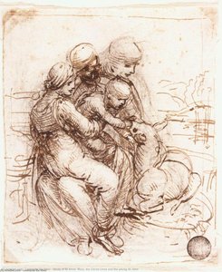 Study Of St Anne, Mary, The Christ Child And The Young St John — Leonardo Da Vinci