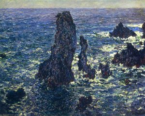 Cliffs At Belle-ile — Claude Monet