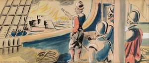 Sir Francis Drake (study For Tallahassee Mural) — Eduard Buk Ulreich