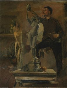 Hugo Siegwart im Atelier, 1889