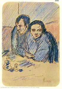 Man And Woman In Café (study) — Pablo Picasso