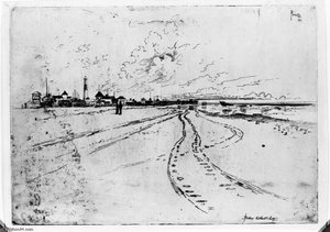 Below Atlantic City — Joseph Pennell