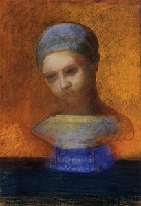 Small Bust Of A Young Girl — Odilon Redon