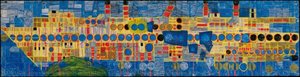 150 Singing Steamer In Ultramarine Iii — Friedensreich Hundertwasser