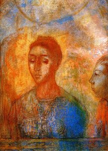 Portrait Of Madame Redon With Ari — Odilon Redon