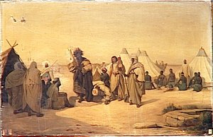 Santon Prechant Des Bedouins — Francois Auguste Biard