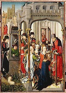 Predication De Saint Gery ( ) Dit Aussi L'instruction Pastorale — Master Of The View Of Saint Gudule, Early Gothic Style