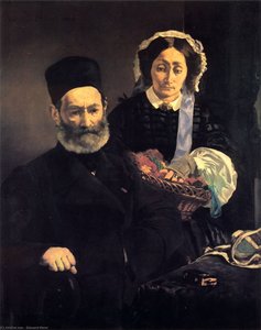 M And Mme Auguste Manet — Édouard Manet, Impressionistic Portrait