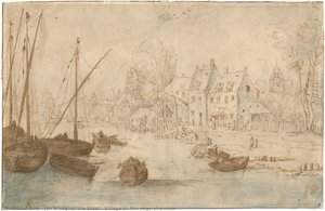 Village On The Edge Of A River — Jan Brueghel The Elder, Northern Renaissance