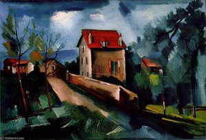 Paysage De Valmondois, Ca 191, Museum Of Fine Arts, — Maurice De Vlaminck, Fauvism