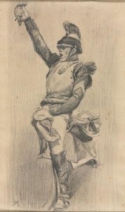 Soldier With Upraised Arm — Jean-louis Ernest Meissonier