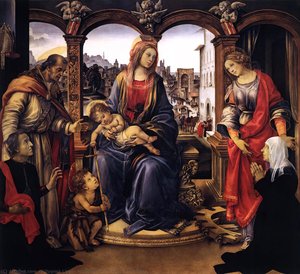 Madonna With Child And Saints — Filippino Lippi, Early Renaissance Painting