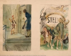 Large Collection Of Sketches And Engravings — Alexandre-louis Leloir