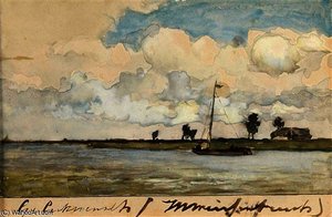 A View Of The Nieuwkoopse Plassen — Jan Weissenbruch