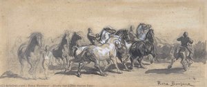Study For ''the Horse Fair'' — Rosa Bonheur