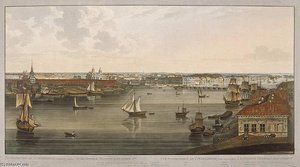 Spb Panoramic View Of Neva Downstream — John Augustus Atkinson