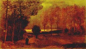 Autumn Landscape At Dusk — Vincent Willem Van Gogh, Post-impressionism
