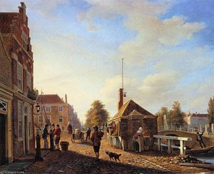 Het Spui In The Hague Sun — Charles Henri Joseph Leickert