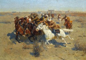 A Game Of Buzkashi — Franz Alexeevich Roubaud, Orientalist