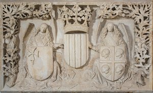 Embossed Design With The Coats Of Arms Of The Kingdom Of Aragon — Fortaner De Usesques