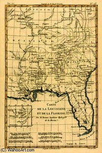 Louisiana And Florida, From 'atlas De Toutes Les Parties Connues Du Globe Terrestre' By Guillaume Ra — Rigobert Bonne (charles Marie Rigobert Bonne)