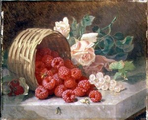 Overturned Basket With Raspberries — Eloise Harriet Stannard