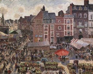 The Fair In Dieppe - Sunny Morning. — Camille Pissarro, Impressionism