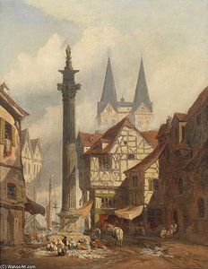 Cityscape With Fish Market — Clarkson Frederick Stanfield