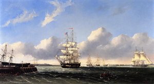 The Port Of New Bedford From Crow Island — William Bradford