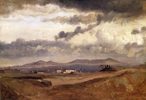 View Of The Roman Compagna — Jean-baptiste-camille Corot