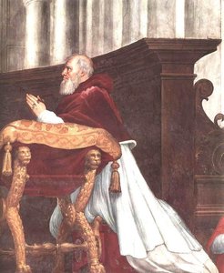 The Mass At Bolsena (detail 3) (stanza Di Eliodoro) — Raphael