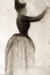 Woman With Raised — Georges Seurat