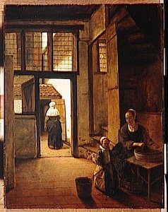 Arriere Cour D'une Maison Hollandaise — Pieter De Hooch