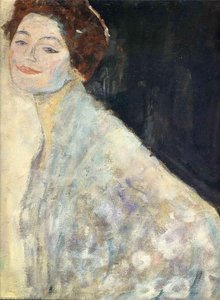 Portrait Of A Lady In White (unfinished) — Gustav Klimt, Symbolism
