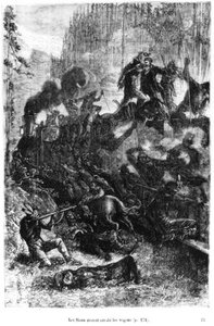 Sioux Attacking The Train