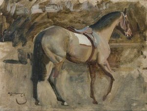 Study Of A Bay Racehorse — Sir Alfred James Munnings