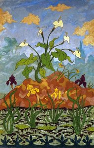 Four Decorative Panels: Arums And Purple And Yellow Irises — Paul Elie Ranson